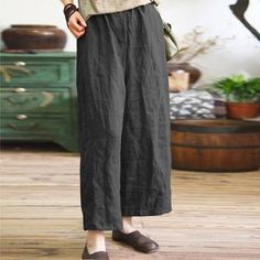 Loose Linen Pants, Harem Trousers, High Waist Wide Leg Pants, Linen Style, Loose Pants, Linen Women