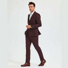 Elevate Your Sartorial Sophistication With The Tazio 3-Piece Textured Suit Set, A Masterpiece Of Modern Tailoring. This Ensemble, Bearing The Hallmark Of The Esteemed Tazio Brand, Blends Classic Elegance With Contemporary Flair. The Jacket, Resplendent In Textured Fabric, Showcases A Skinny Fit, One-Button Closure, And Peak Lapel, While The Pants Echo Its Luxury With A Slim Profile, Flat Front, And Ample Pocket Space. The Double-Breasted Vest Adds A Timeless Touch, And The Absence Of A Bowtie In Burgundy Single-breasted Suit For Formal Occasions, Tailored Single Breasted Burgundy Suit, Tailored Single-breasted Burgundy Suit, Semi-formal Single Breasted Burgundy Suit, Semi-formal Single-breasted Burgundy Suit, Semi-formal Burgundy Single Breasted Suit, Red Slim Fit Suits For Formal Occasions, Classic Red Three-piece Suit For Work, Red Slim Fit Formal Suits