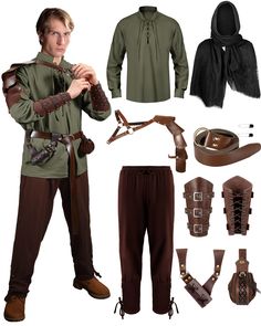 PRICES MAY VARY. Comprehensive Role Play Set: the medieval costumes set is a full set that caters to your cosplay and role play needs; It includes a total of 8 pieces: 1 shoulder armor, 1 belt, 1 pair of wrist bracer, 1 hand held sword bag, 1 medieval pouch, 1 scarf, 1 long sleeved collar shirt, and 1 pair of pants Leather Material: our medieval costume such as shoulder armor, belt, wrist guard, arrow holder and retro purse is made of leather; These medieval Viking style accessories are durable Medieval Pouch, Viking Shirt, Pants With Belt, Cape Scarf, Shoulder Cape, Shirt Pant, Medieval Costume, Cape, Design