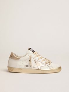 Women’s Super-Star sneakers with gold foxing | Golden Goose Gold Fox, Dr Shoes, Exclusive Sneakers, Golden Goose Sneakers, Shoe Inspo, Golden Goose Shoes, Super Star, Star Sneakers, Gold Sparkle