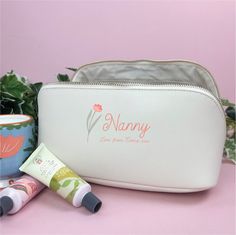 A beautiful washbag or make up bag that opens flat so there is no more rummaging through your make up bag. Introducing the essential accessory for your beloved Nanny - this personalised flat lay makeup bag, toiletry bag, or washbag is a delightful addition to her collection. Whether she's organizing her daily makeup routine or preparing for her holiday adventures, this versatile pouch is a must-have! Doubles up as a makeup bag or accessory pouch, it's perfect for storing everyday essentials or i Flat Lay Makeup, Mens Walking Boots, Alphabet Gifts, Daily Makeup Routine, Personalized Accessories, Daily Makeup, Makeup Items, Quirky Gifts, Toiletry Storage