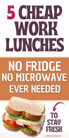 the five cheap work lunches are on sale