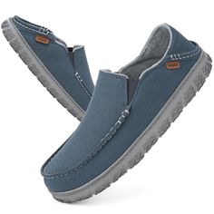 PRICES MAY VARY. COMFORTABLE AND BREATHABLE: Made with skin-friendly and breathable coral velvet lining and a lightweight, all-cotton canvas upper, these home slippers are suitable for any occasion in spring, summer, and autumn. SUPERIOR SUPPORT: LongBay men's moccasin slippers feature an 80D memory foam and latex EVA filling, providing superior support and cushioning for your feet, making them perfect for all-day wear. The rubber outsole is highly sturdy, non-slip, and suitable for both indoor Foam House, Mens Moccasin Slippers, Moccasin Slippers, Best Gifts For Him, Moccasins Mens, Home Slippers, Mens Slides, Moccasins Slippers, Slippers Cozy