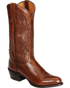 Lucchese Men's Embroidered Western Boots, Brown Lucchese Boots, Western Boots For Men, Star Boots, Estilo Country, Mens Fashion Rugged, Mens Cowboy Boots, Chunky Heels Boots, Thick Heel, Cowboy Boot