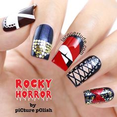 Nail Artwork, Rocky Horror Show, Nail Collection, Picture Polish, Inspired Nails, Horror Picture Show