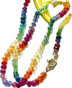 Rainbow Round Beads Gemstones For Gift, Rainbow Beaded Necklaces With Gemstone Beads As Gift, Rainbow Gemstone Beaded Necklaces For Gift, Rainbow Gemstone Beaded Necklaces As A Gift, Rainbow Crystal Necklaces With Colorful Beads For Gift, Rainbow Crystal Necklaces With Round Beads Gift, Rainbow Beaded Necklace With Gemstone Beads For Gift, Adjustable Rainbow Crystal Bohemian Necklaces, Handmade Rainbow Crystal Necklaces For Jewelry Making