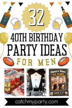 a birthday party with beer and food on it, including an image of the number 52