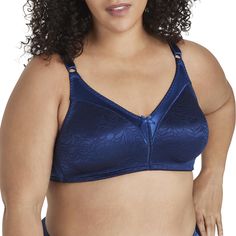 PRICES MAY VARY. TWICE THE SUPPORT - Wirefree, seamless two-ply cups provide double support with a flexible fit. THOUGHTFUL CONSTRUCTION - Signature M-Frame cup construction provides flexible support. PRETTY, STRETCH FABRIC - Satiny lace-patterned jacquard stretches to move with you. COMFORT CLOSURE - Cushioned and tagless back closure won't pinch or dig. STAY-IN-PLACE STRAPS - Comfort-U design for stay-in-place straps. THE CLOSURE - With spa closure, an extra soft pouch cushions tag-free back c Bali Bras, Lace Print, Everyday Bra, Wireless Bra, Black Bra, Womens Bras, Support Bras, Keep Your Cool, Bra Women