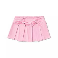 Trendy Pink Stretch Mini Skirt, Trendy Stretch Pink Mini Skirt, Pleated Solid Swim Skirt For Spring, Pink Pleated Mini Tennis Skirt, Trendy Pink Fitted Skort, Trendy Fitted Pink Skort, Fitted Pink Pleated Mini Skirt, Casual Pleated Swim Skirt For Spring, Pink Feminine Mini Skort