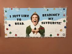 there is a sign on the wall that says i just like reading's to read