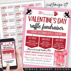 valentine's day raffle fundraiser flyer