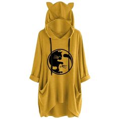 Cat Round Cat Ear Hoodie Dress available in T-shirt, hoodie, tank top, longsleeve, multi color and size S M L XL XXL 3XL 4XL 5XL. Shipping from the US. Easy 30 day return policy - Shop now! 6.1-ounce, 100% cotton .Double-needle neck, sleeves and hem; Roomy Unisex Fit. Ash is 99% cotton, 1% poly; Sport Grey is 90% cotton, 10% poly; Dark Heather is 50% cotton, 50% polyester .Decoration type: Digital Print. Made by Gildan Casual Cat Design Hoodie For Fall, Casual Hoodie With Cat Design, Casual Fall Hoodie With Cat Design, Cat Design Top For Fall Streetwear, Cat Design Tops For Fall Streetwear, Cat Ear Hoodie, Comfort Hoodie, Cat Ear, Hoodie Material