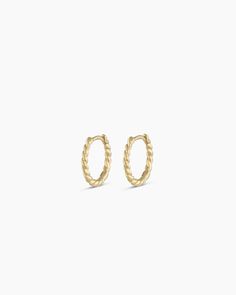 This pair of gold huggie earrings is crafted from solid gold, making them a timeless and luxurious addition to any jewelry collection. Perfect for stacking or to wear alone, these gold earrings provide long-lasting shine. Wear yours stacked with other diamond huggie hoop earrings and studs. Crew Huggies Earring in 14k Solid Gold, Women's by gorjana Earrings Stacking, Gold Huggie Earrings, Diamond Huggies, Diamond Evil Eye, 14k Gold Necklace, Mix Style, Gold Necklaces, Huggie Earrings, Huggie Hoop Earrings