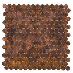 a brown tile with circles on it