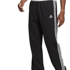 53% Cotton, 36% Polyester, 11% Viscose Imported Pull On Closure Machine Wash Men's Casual Sport Pants Made In Cozy Fleece Regular Fit Is Not Tight And Not Loose, The Perfect In-Between Fit Mid-Rise For Extra Coverage; Drawcord On Elastic Waist For A Personalized Fit Side Pockets For Storage Black Adidas Cotton Joggers, Adidas Cotton Sweatpants With Three Stripes, Adidas Cotton Sweatpants With Three Stripes Branding, Adidas Cotton Three Stripes Sweatpants, Adidas Three Stripes Sweatpants For Loungewear, Adidas Three Stripes Joggers For Loungewear, Adidas Black Sweatpants With Three Stripes, Black Adidas Sweatpants For Loungewear, Soccer Sweatpants