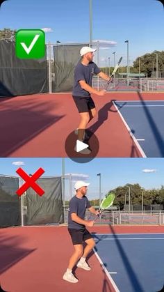 a man standing on top of a tennis court holding a racquet in his hand