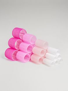 24 pc Velcro Pink Hair Roller Set | Luxy Hair x Acquired Style - Default Title - Luxy® Hair Hair Crullers, Hair Velcro Rollers, Pink Hair Rollers, Hair Rolls, Large Hair Rollers, Acquired Style, Voluminous Blowout, Velcro Hair Rollers, Beige Blonde Balayage