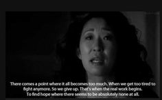 Greys Anatomy Christina, Christina Yang, Quotes Movie, Grey Quotes, Grey Anatomy Quotes, Grey's Anatomy Quotes, Cristina Yang, Anatomy Quote, Meredith Grey