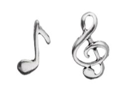 Music is a universal language that unites people from all corners of the globe. These earrings, with their unique lever back design and simple, yet artistic pattern will surely complement any outfit you choose to wear them with. Let your style shine with this simple yet stylish sterling silver music notes stud earring for music lovers. Carry them with you wherever you go and let your love for music take over your day. It features eye-catching music notes interspersed with ornate scroll work to f Music Note Earrings, Universal Language, Scroll Work, Flat Wedges, Boys Bottoms, Hypoallergenic Jewelry, Music Is, Sweater Set, Back Design