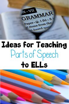 the words ideas for teaching parts of speech to ells