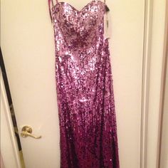 On Sale!! Limited Time Offer!! Fitted Pageant Gown With Purple/Pink Ombr Sequins And Sweetheart Neckline For $250!!! Pink Evening Dress For Prom Season, Pink Formal Evening Dress For Prom Season, Pink Formal Evening Dress For Prom, Pink Sequined Gown With Sweetheart Neckline, Glamorous Strapless Pink Evening Dress, Glamorous Pink Strapless Evening Dress, Pink Evening Gown With Fitted Bodice, Pink Formal Gown For Prom Season, Pink Evening Dress With Sweetheart Neckline For Gala