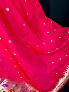 Hot Pink Color Paithani Dupatta in Katan Silk. Item : DupattaBase Fabric : Katan Silk Color : Hot Pink Disclaimer -:- Color variation is possible due to various reasons like phone or desktop setting, resolution etc. Please don't hold us responsible. Our aim is to put the exact color of the Saree.- If the Saree is Pure Silk, we will put it very clearly in our listing that it is Pure Silk. If we do not mention its Pure Silk please do not assume it is Pure Silk. When in doubt please feel free to ch Pink Traditional Wear For Celebration, Festival Handloom Lehenga For Celebration, Festival Celebration Handloom Lehenga, Traditional Handloom Lehenga For Celebrations, Paithani Silk Lehenga For Festivals And Celebrations, Paithani Silk Lehenga For Celebrations And Festivals, Festival Paithani Silk Lehenga For Celebrations, Traditional Paithani Silk Dupatta For Celebration, Celebration Dupatta With Traditional Patterns For Transitional Season