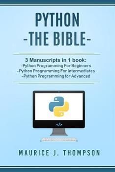 the book cover for python - the bible