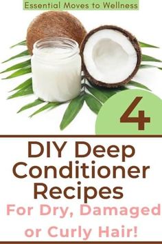 Is your hair dry or damaged? This DIY deep conditioner recipe will restore your hair’s health using ingredients you already have at home! #diydeepconditioner #diyhairmask #diybeauty #diyhairtreatment Hair Deep Conditioner Diy, Deep Conditioner Recipe, Deep Conditioning Diy, Homemade Hair Conditioner, Homemade Deep Conditioner, Natural Deep Conditioner, Diy Hair Conditioner