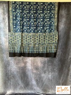 Hand block printed Ajrakh cotton dupatta Cotton Dupatta, Block Print, Silk