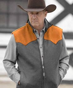 Material: Wool John Dutton Yellowstone, Kevin Costner Yellowstone, Yellowstone John Dutton, John Dutton, Show Jackets, Womens Biker Jacket, Kevin Costner, Cotton Vest, Wool Vest