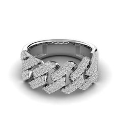 metal:white_gold show_it White Gold Ring For Men, Diamond Pave Ring, Link Design, Pave Diamond Ring, Bridal Engagement Rings, Diamond Guide, Pave Ring, Eternity Wedding Band, Heart Wedding