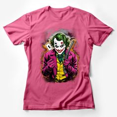 Vibrant Comic Villain Tee, Cool Villain Graphic T-Shirt, Unique Super Villain Character Shirt, Joker Inspired Design Top, Unisex T-Shirt Female T-Shirt Custom graphic T-Shirt.Customize your color Villain Character, Comic Villains, Funny Graphic Tees, Funny Graphics, Casual Summer Shirts, Friends Shirt, Art Shirts, Pride Shirts, Male T Shirt