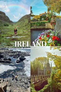 there is a collage of pictures with the words ireland