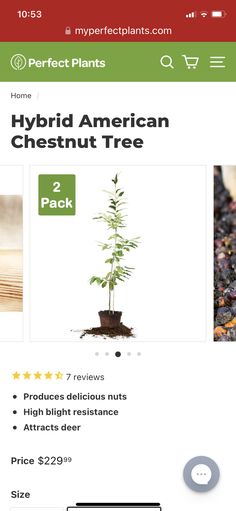 the website for perfect plants is displayed on an iphone screen, and it's price has been changed