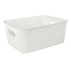 a white plastic container on a white background