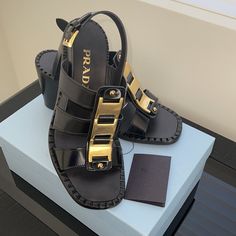 Prada Sandals Prada Flip Flops, Prada Sandals, Low Wedge Sandals, Criss Cross Sandals, Kitten Heel Sandals, Wrap Sandals, Ankle Wrap Sandals, Pink Sandals, Leather Platform Sandals