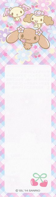 a pink and white card with cartoon animals on it