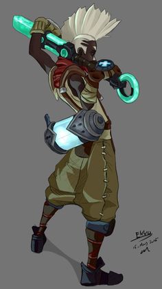 League Of Legends Ekko, Ekko League Of Legends, League Legends, Champions League Of Legends, Diesel Punk, League Of Legends Characters, Power Pack, Lol League Of Legends, Game Character Design