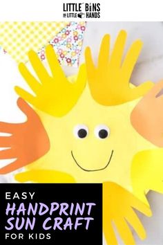 an easy sun craft for kids to make