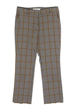 Current Boutique-Amanda Uprichard - Black & Brown Houndstooth Cigarette Pants Sz S Patterned Pants, Amanda Uprichard, Pants Pattern, Vintage Look, Tapered Legs, Vintage Looks, Casual Pants, Black And Brown, Mid Rise