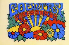 an image of a poster with flowers and words in the center that says gummy's surfboards