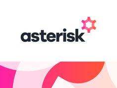 the logo for asterisk is shown in black and pink, on a white background