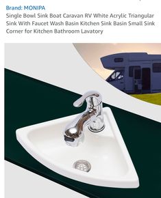 the sink is clean and ready to be used in the kitchen or bathroom, as well as other items