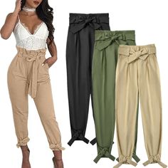 Please check my other products below: Fashion Women Sparkly Casual Loose Harem Hip Hop Dance Pants Clubwear TrousersUSD 13.99 Womens Sequins High Waist Stretchy Bell Bottom Flared Long Palazzo Pants TrouserUSD 17.99 Fashion Women's High Waist Wide Leg Trousers Palazzo Pants Loose Casual PantsUSD 12.99 Women Stretchy Flare Wide Leg Long Pants OL Work Casual Palazzo Long TrousersUSD 4.99 Womens Comfy High Split Wide Leg Flowy Yoga Pants Trouser Soft Leggings AthleticUSD 4.99 Women Stretchy Flare W Fall Workwear Pants With Ruffles, Trendy Fitted Paperbag Waist Pants, Trendy Fitted Pants With Paperbag Waist, Trendy Ruffled Bottoms For Workwear, Bell Bottom Trouser, Pants With Bow, Dance Pants Hip Hop, Bow Tie Pants, Bow Outfit