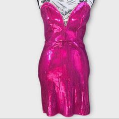 Nwt Express Pink Sequined Deep Sweet Heart Neckline Strapless Mini Form Fitting Party Formal Holiday Cocktail New Year’s Dress Women Size 4. New With No Flaws. This Dress Is Everything To Feel Absolutely Fabulous And Stand Out In A Crowed. Has Boning At At Chest And Waistline To Give You That Hourglass Figure. Fully Lined Hidden Side Zipper. Has Nice Stretch Retails $98 Shell 95 Percent Cotton 5 Percent Spandex Lining 100 Percent Polyester Approx Flat Measurements Pit To Pit 15” Stretches To 18” Glamorous Spring Strapless Backless Dress, Glamorous Sweetheart Neckline Club Mini Dress, Pink Fitted Strapless Backless Dress, Sequin Strapless Dress For Club Parties, Pink Strapless Dress With Sweetheart Neckline For Party, Fitted Pink Strapless Dress For Party, Fitted Strapless V-neck Dress For A Night Out, Glamorous Club Dress With Sweetheart Neckline, Flirty Strapless Dress With Sweetheart Neckline For Party Season