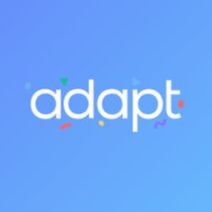 the word adapt on a blue background