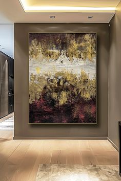 Original handmade abstract painting with gold, burgundy, and white textured brushstrokes on canvas Deep Burgundy, Gold Paint, Original Abstract Painting, Modern Decor, Abstract Painting, Canvas Painting, Abstract Art