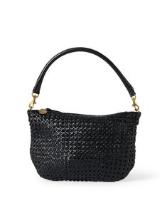 Clare V.'s black petite bag plays on the modern and utilitarian charm of the designers signature styles. Rendered in hand woven Italian leather, it's perfect for holding all of your essentials in style. With the option to wear it with the top handles or attach the crossbody strap, this bag is sure to become your new go-to. Claire V Bags, Black Woven Leather Hobo Bag For On-the-go, Modern Pouch Shoulder Bag With Braided Handles, Elegant Everyday Shoulder Bag With Woven Leather, Modern Shoulder Bag With Braided Handles Clutch, Designer Woven Leather Shoulder Bag For Everyday, Chic Handheld Woven Leather Hobo Bag, Chic Handheld Hobo Bag In Woven Leather, Modern Evening Hobo Bag With Braided Handles