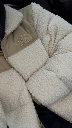 Cute Puffy Sweaters, Fluffy Jackets For Women, Nike Sherpa Jacket, Vanilla Girl Outfits Winter, Aesthetic Winter Coat, Vanilla Girl Fits, Christmas Wishlist 2022, Winter Jackets 2023, North Face Fur Jacket