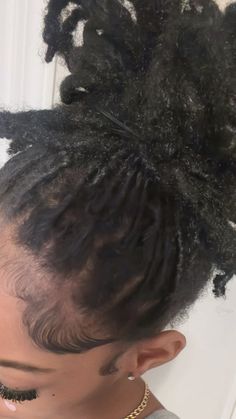 #locs #locstyles #blackgirl #blackhairstyles Jet Black Locs, 4c Locs, Locs Styles, Protective Hairstyles Braids